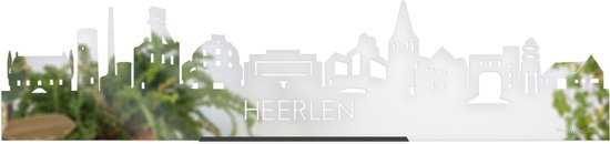 Miroir Skyline Heerlen debout - 40 cm - Décoration d'intérieur à poser et à accrocher - Plus de villes disponibles - Cadeau pour lui - Cadeau pour elle - Anniversaire - Pendaison de crémaillère - Souvenir de la ville - WoodWideCities