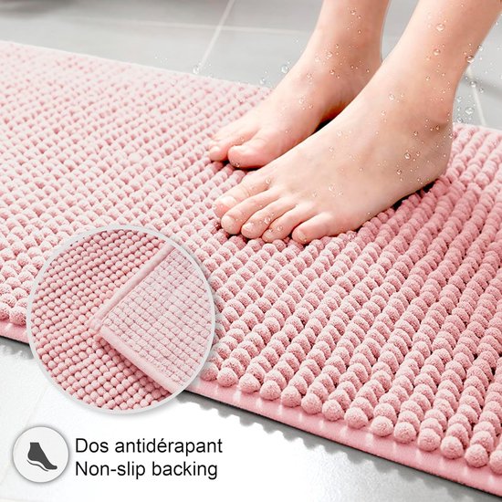 Badmat 45 x 76 cm wafel badkamermat super absorberend antislip tapijt