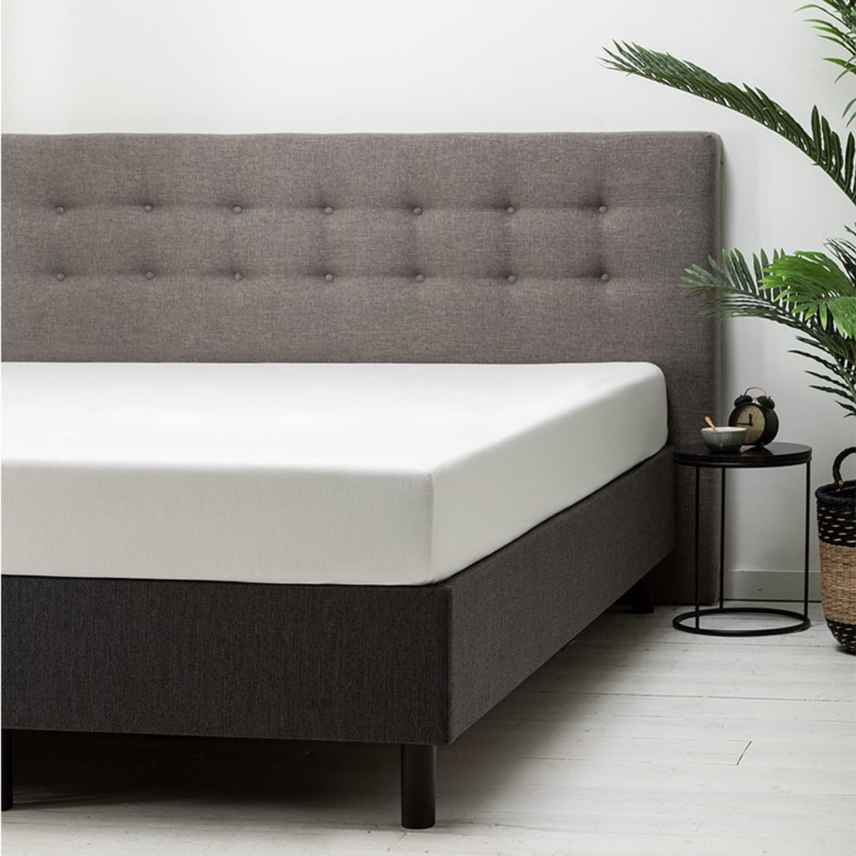 Standaard hoeslaken - Maat: 180 x 200 cm - Katoen - Creme - Fresh & Co