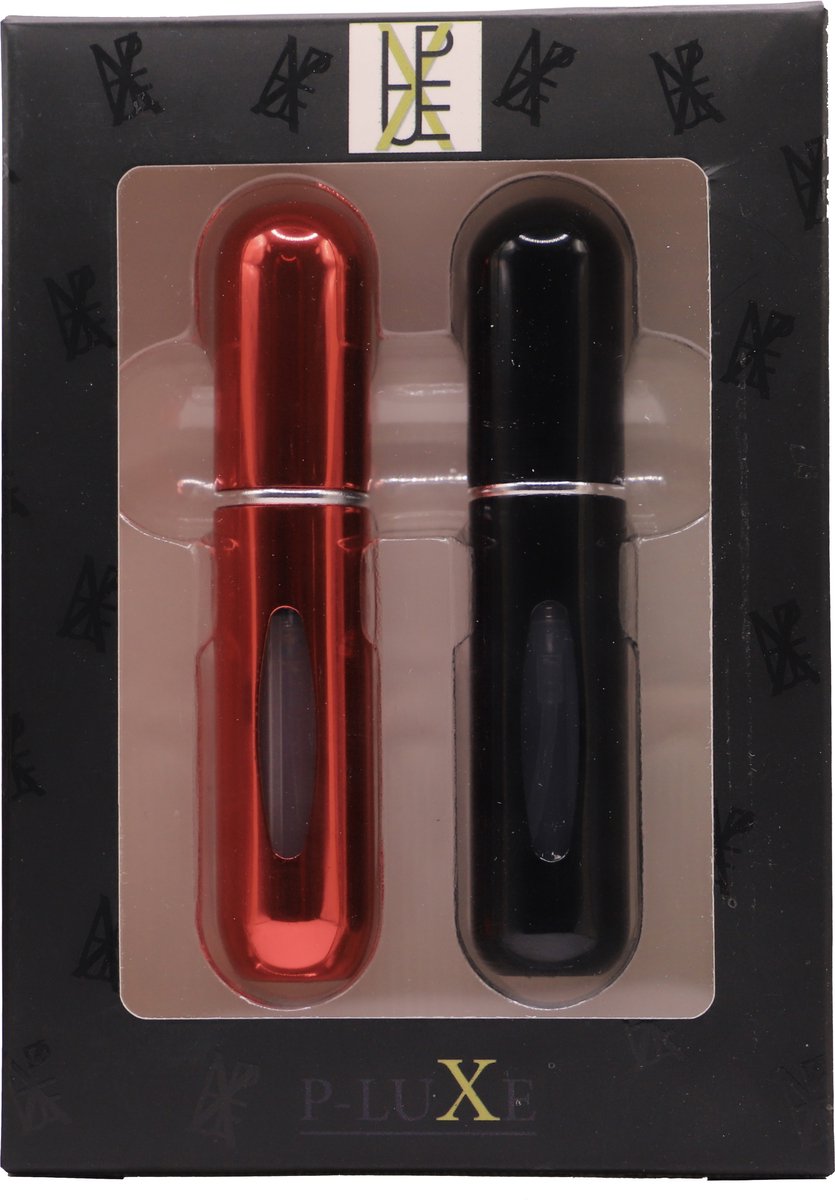 P-Luxe - Parfum Verstuiver - Zwart en Rood - 11 kleuren