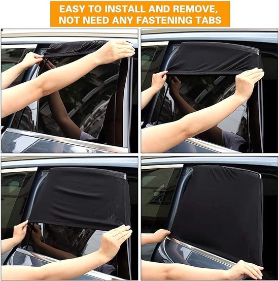 Set Car Shades (achterportieren) Audi Q7 2015- (2-delig) | PV AUQ75B18 | Car Shades | Nederlands