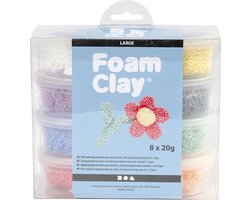Foam Clay Large Basisset - Klei - Luchtdrogend - 8 Kleuren