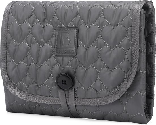 Brisby Florence Slijtvaste Luiertas - Schoudertas - Verzorgingstas - incl. Koeltas, Verschoonmatje & Kinderwagenhaken - Nylon - Grijs van Brisby — afbeelding 3