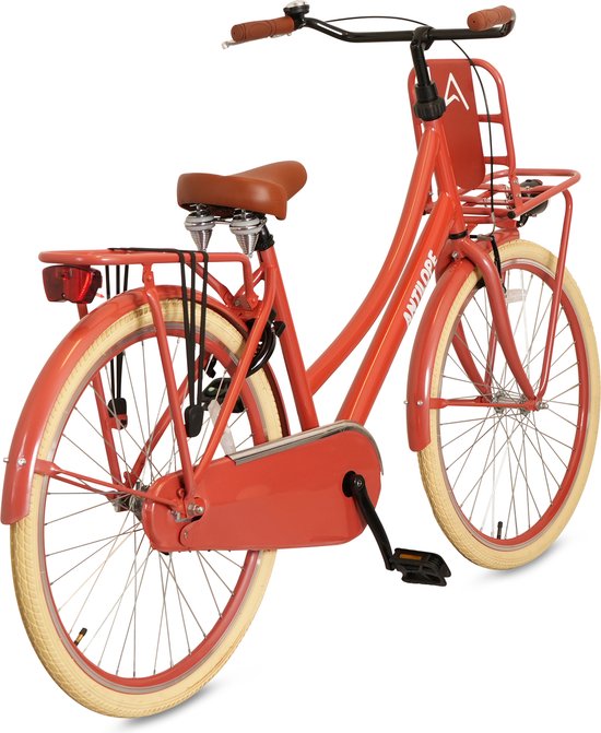 Antilope Mini Cargo Transport 24 Inch Meisjesfiets Koraalrood van Antilope — afbeelding 3