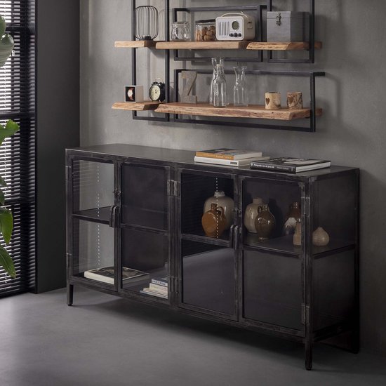 Dressoir Rift | Zwart Metaal