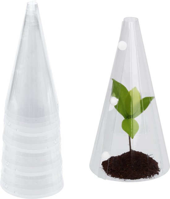 Belle Vous 20 Pack of Reusable Plastic Plant Cloche Covers W10,5 x