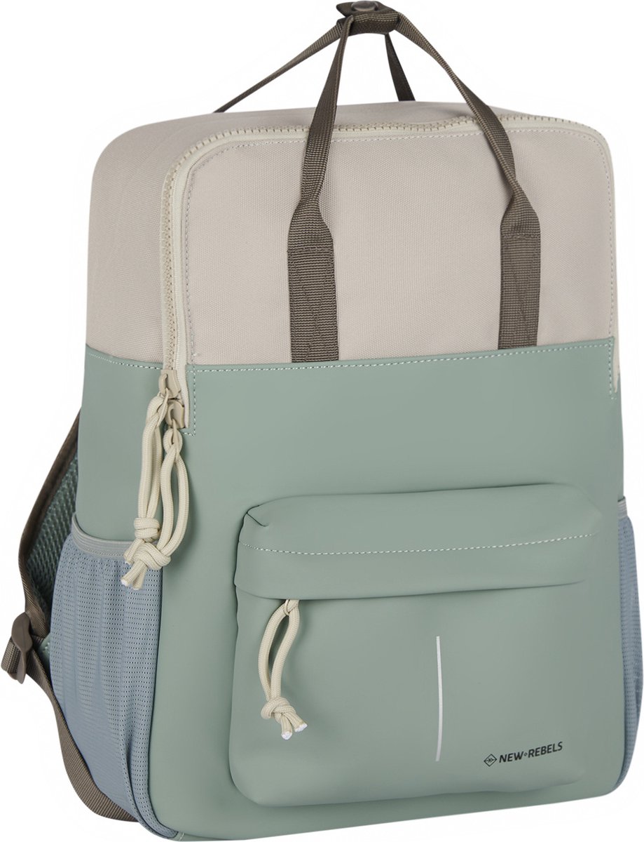 New Rebels Backham Springfield Salie Groen 16L Rugzak Waterafstotend Laptop 14