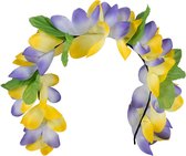 Boland Carnaval verkleed Tiara/diadeem - Tropische bloemen - dames/meisjes - Fantasy/tropical/hawaii thema