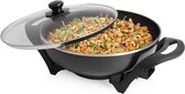 ST Brands - Wok Pan - Elektrisch - 4.5L - Met Deksel - 1500 W - Zwart