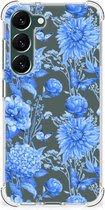 Case voor Geschikt voor Samsung Galaxy S23 Plus Flowers Blue