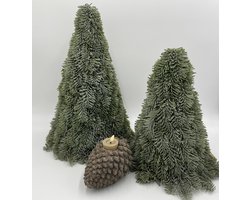 Theelichthouder dennenappel bruin maat M polystone 19 x 9 x 11 cm | 785969 | Countryfield | Stoer & Sober Woonstijl