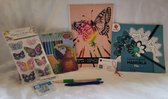 LIBOZA - Kleurboek - Aqua - Wordt je rustig van - 72 kleurplaten (zie video) - Tekenblok - 30 kleurtjes - Puntenslijper/gum/potlood - Pen - Bloemstickers - ECO-pen - Hobby - Cadeau Moederdag/Vaderdag - Verjaardag - Volwassenen en kinderen - Kleuren