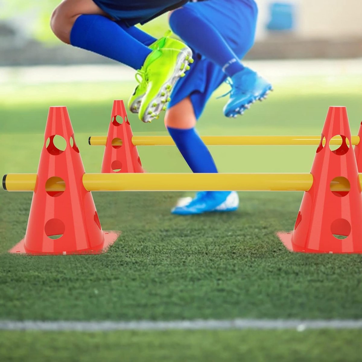 6-delige Sports steekhordenset, 12 kegels 6 stangen