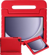 Hoes Geschikt voor Samsung Galaxy Tab A9 Plus Hoes Kinder Hoesje Kids Case Cover Kidsproof - Hoesje Geschikt voor Samsung Tab A9 Plus Hoesje Kinder Hoesje - Rood