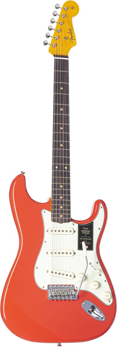Fender American Vintage II 1961 Stratocaster RW Fiesta Red elektrische gitaar met koffer