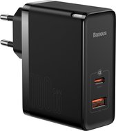 Baseus GaN2 100W Snellader met Fast Charge + 100W USB-C Kabel Zwart