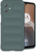iMoshion Hoesje Geschikt voor Motorola Moto G54 Hoesje Siliconen - iMoshion EasyGrip Backcover - Donkergroen