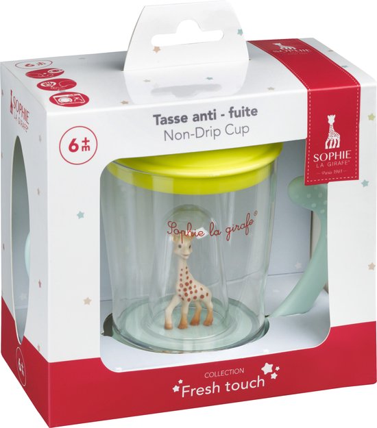 Sophie de giraf Beker - Drinkbeker voor kinderen - Lekvrij - Anti-lek beker - Vanaf 6 maanden - 200 ml - In witte geschenkdoos - Blauw/Groen van Sophie de Giraf. — afbeelding 5