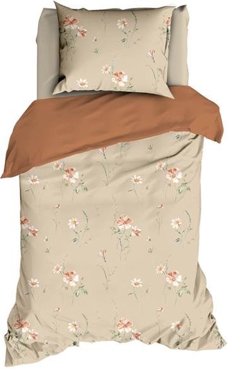 Satin d'Or Zabina Dekbedovertrek - Eenpersoons - 140x200/220 cm - Beige