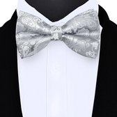 Sorprese Noeud papillon - Paisley - 100% soie - argent - noeud papillon - noeud - noeud papillon