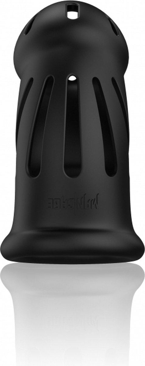 Cage De Chasteté ManCage Modèle 27 - Noir, Silicone, Pour Homme, Neuf