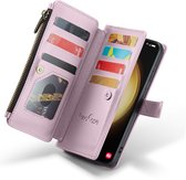 Hoesje geschikt voor Samsung Galaxy S23 Plus - ZipCase Book Cover Case Leer Royaal Rose