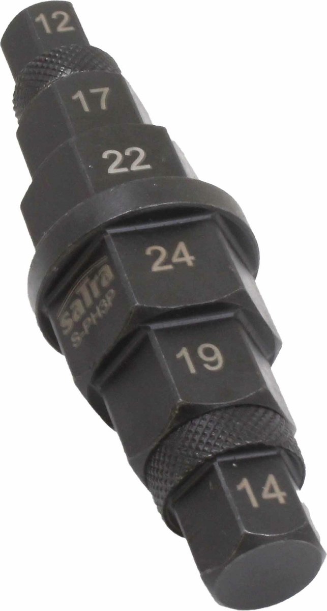 Voorwiel as dop - 12 tot 24 mm - As inbus zeskantdop voor motorfietsen - SATRA