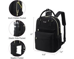 Baby Diaper Bag Backpack, Baby Diaper Bag with Changing Table, Large Unisex 15.6inch