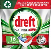 Dreft Platinum Plus All In One - Vaatwastabletten - Voordeelverpakking 5 x 16 stuks