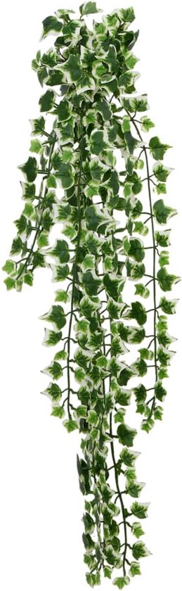 vidaXL - Kunsthangplanten - 12 - st - 339 - bladeren - 90 - cm - groen - en - wit