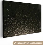Paillettes sur fond noir 60x40 cm - Tirage photo sur toile (Décoration murale salon / chambre)