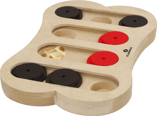 Flamingo - Hondenspeelgoed brain train Apollo - Bruin - 30 x 20 x 2.5 cm