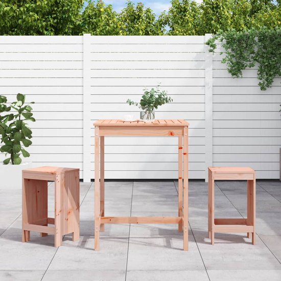 vidaXL-3 pièces- Ensemble de bar de jardin-Solide - douglashout