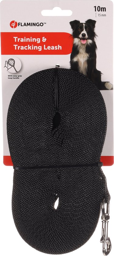 Flamingo - Flamingo Ziggi - Trainings- En Zoeklijn Honden - Trainings- En Zoeklijn Ziggi Zwart 1000cm 15mm - 1st - 126073 - 1st - 1pce