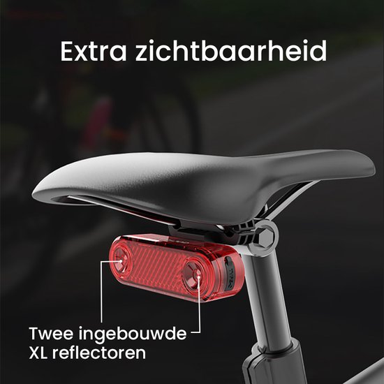 Feu arrière de vélo à LED rechargeable par USB - Gretrue - A169 - Rouge