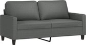 vidaXL - Tweezitsbank - 140 - cm - stof - donkergrijs