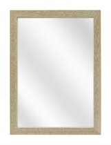 Spiegel met Vlakke Houten Lijst - Vergrijsd - 60x80 cm