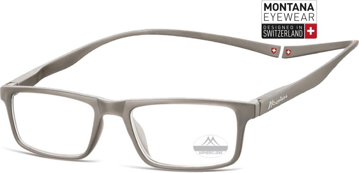 Montana Eyewear MR59C Leesbril met magneetsluiting +1.00 - grijs