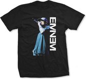 Eminem - Mic. Pose Heren T-shirt - L - Zwart