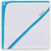 Funnies Badcape Junior 80 Cm Katoen Wit/blauw