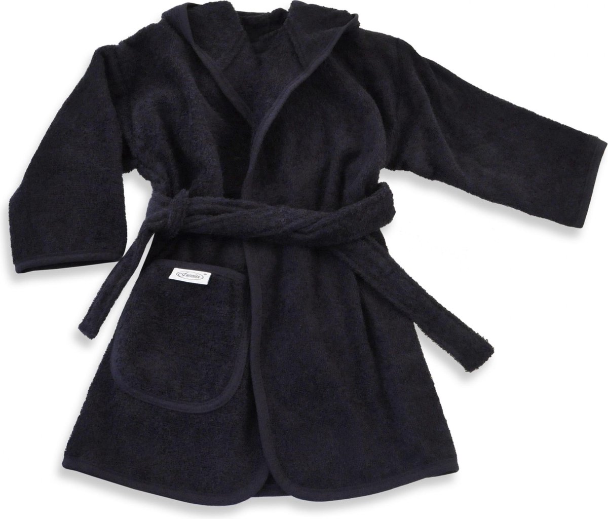 Funnies Badjas Navy 0-12 Maanden Baby Badjas, Badjas Kinderen, Peuterbadjas - 100% Katoenen Badstof - Zacht en Absorberend - Perfect na Zwemmen, Douchen of Badderen - Ideaal als Cadeau voor Baby’s en Kinderen