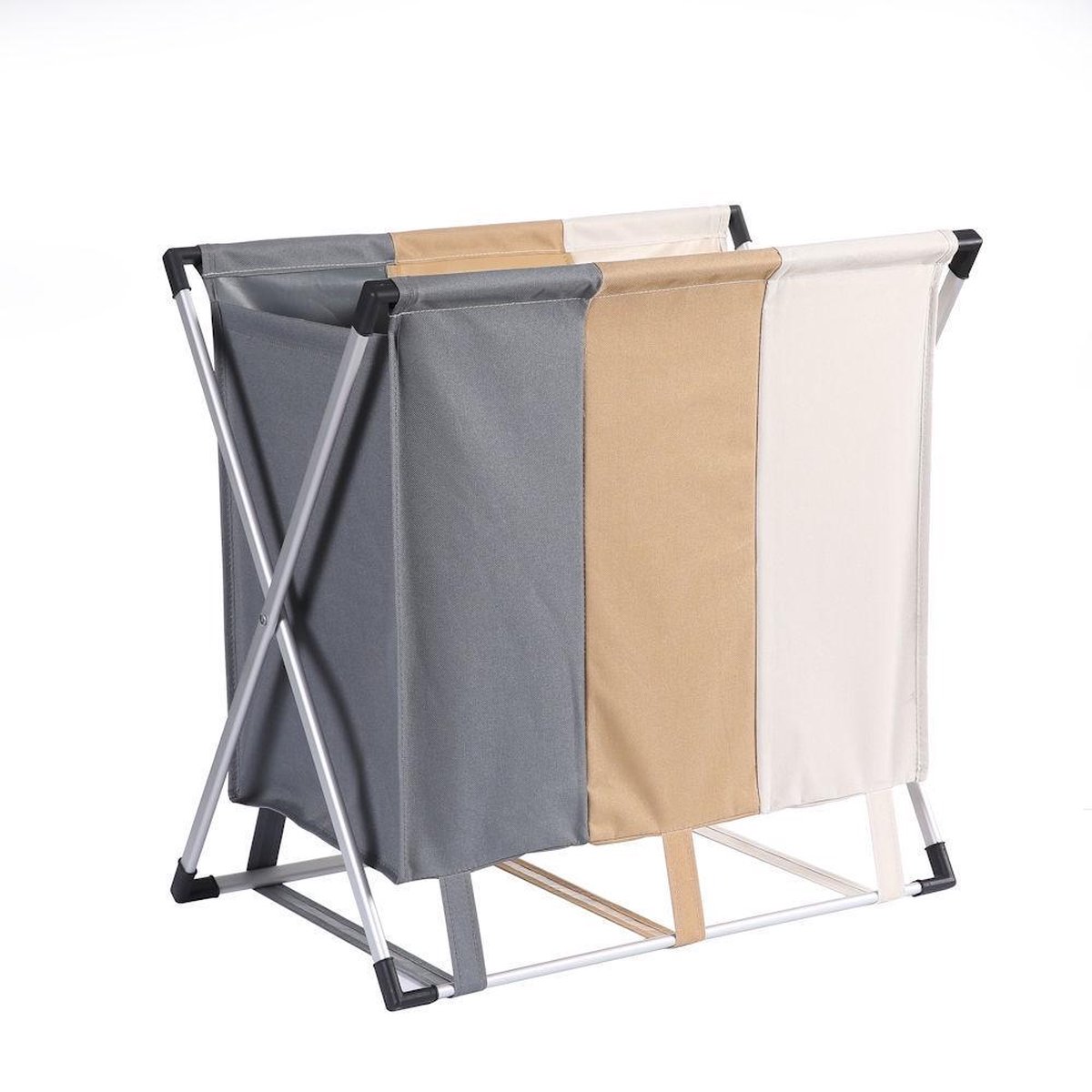 Trieuse à linge Decopatent® - 90L - Panier à linge 3 compartiments