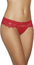 Mini Slip Ysabel Mora | Rood | kanten katoen Fantasie | XL