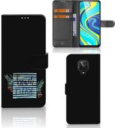 Telefoonhoesje Xiaomi Redmi Note 9 Pro | Note 9S Wallet Bookcase met Quotes Boho Beach