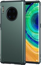 Voor Huawei Mate 30 Pro Vierhoekige huid voelt schokbestendig TPU + pc-beschermhoes (donkergroen)