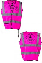 Neonroze waarschuwingsvest