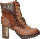 Mustang dames veterboot - Cognac - Maat 37