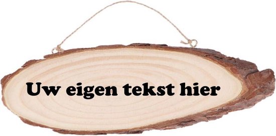 Porte d'entrée plaque signalétique en bois personnalisée avec eigen texte et / ou image