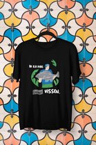 Ik Ga Nog Liever Vissen | Vissport Hengel T-Shirt | Visser Hobby Leuk Cadeau Kado voor hem | Valentijnscadaeu | Grappig Humor Trendy Maat XL Zwart