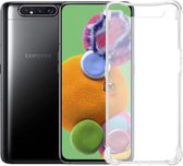 Hoesje Geschikt voor Samsung A80 Hoesje Shockproof Case Siliconen - Hoes Geschikt voor Samsung Galaxy A80 Hoes Cover Siliconen - Transparant